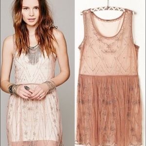 Free People Rose Starry Night Slip NWT